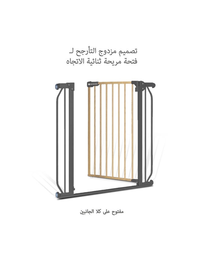 neobreez FERMII Auto Close Safety Baby Toddler Gate| 75 to 85(up to 115 cm)+ 10/20cm Extension| Extra Wide Child Gate For Stairs And Doorways,   Wide Pressure Fit Stair Gate | No Drill Barrier Stair Gate - Image 5