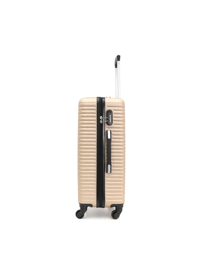 إلنترا Hardshell Luggage Trolley Bag 3 Pieces Set With Spinner Wheels,Champagne (S-20inch,M-24inch,L-28inch)