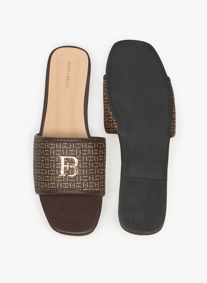 فلورا بيلا من شو إكسبرس Logo Accent Slip-On Sandals