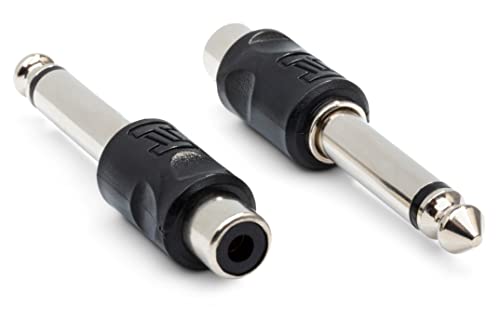 Hosa هوسا GPR-101 محولات، RCA إلى 1/4 بوصة TS، قطعتان - Image 1