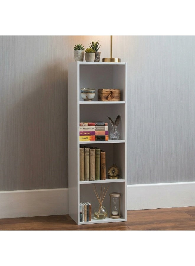 Wooden Bookcase Shelving Display Storage Shelf Unit 100*33*23 CM 4 shelves high Quilty Materials - Image 1