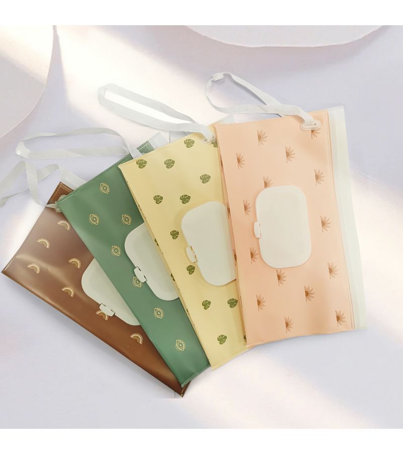 Portable Pink Wipe Holder Reusable Travel Pouch For Wet Wipes Stroller Accessory - Image 5