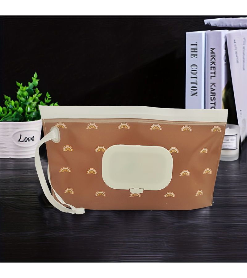 Portable Pink Wipe Holder Reusable Travel Pouch For Wet Wipes Stroller Accessory - Image 3