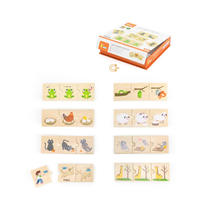Viga 44751 Nature and Animals Logical Sequences Puzzle Set