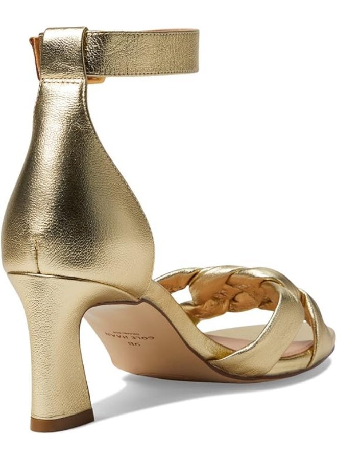 Cole Haan Adella Braided Sandal 65 mm Gold Leather 8 B (M) - Image 5