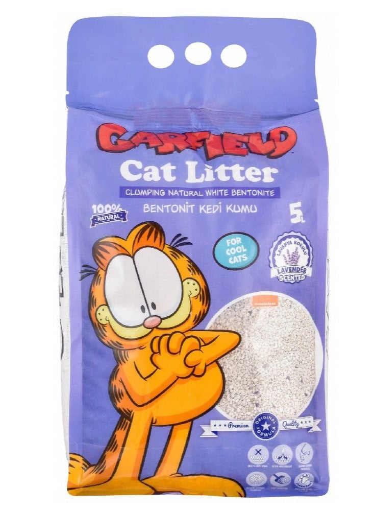 Garfield White Bentonite Clumping Cat Litter Lavender 5 L - Image 1