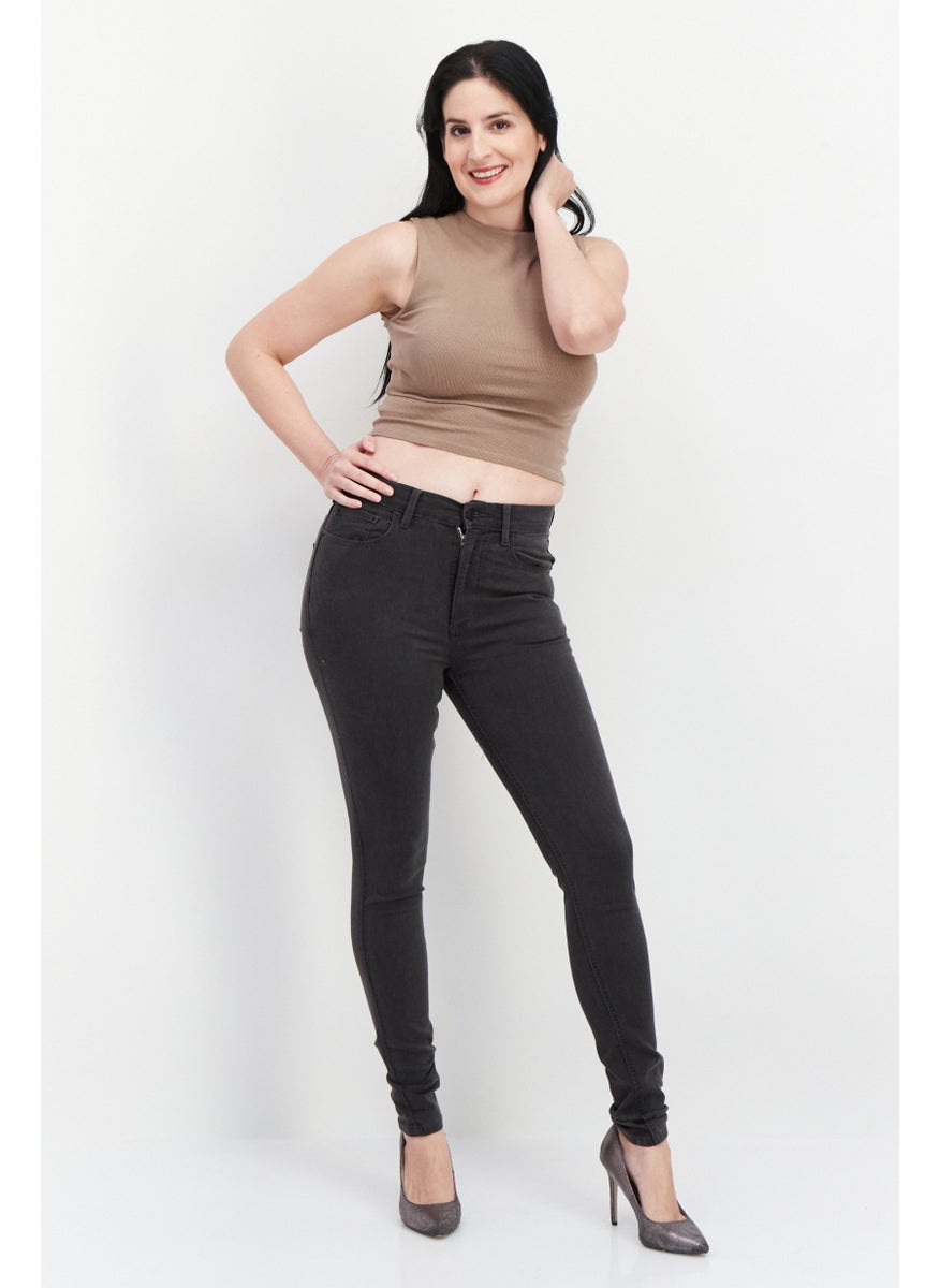 French Connection Women Washed Skinny Pants, Dark Grey  - Image 4