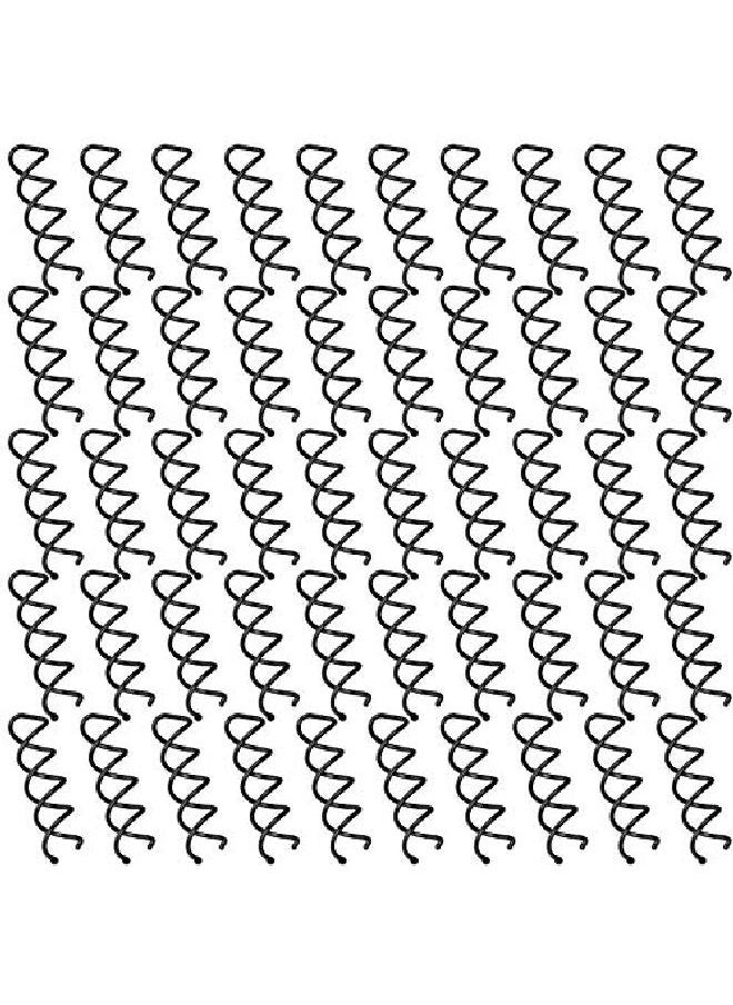 FANDAMEI - 50Pcs Spiral Hair Pins Spin Pins Nonscratch Round Tips Twist Screw Hair Pin For Women Bun Hair Style Diy Spiral Bobby Pins Black - Image 1