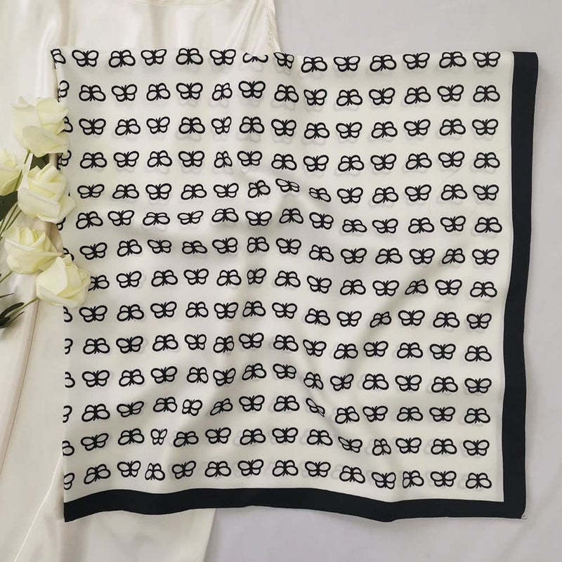 Julunar Silk Like Head Scarf for Women - Satin Large Hair Scarves - 35" Square Silk Hair Wrap for Sleeping with Gift Packed - Image 2