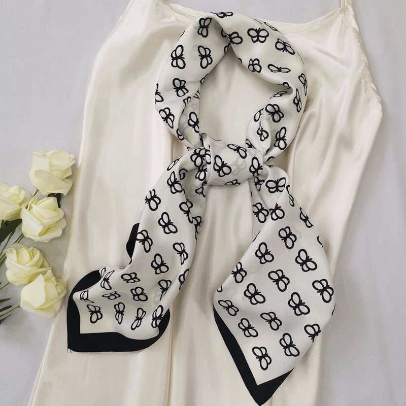 Julunar Silk Like Head Scarf for Women - Satin Large Hair Scarves - 35" Square Silk Hair Wrap for Sleeping with Gift Packed - Image 4
