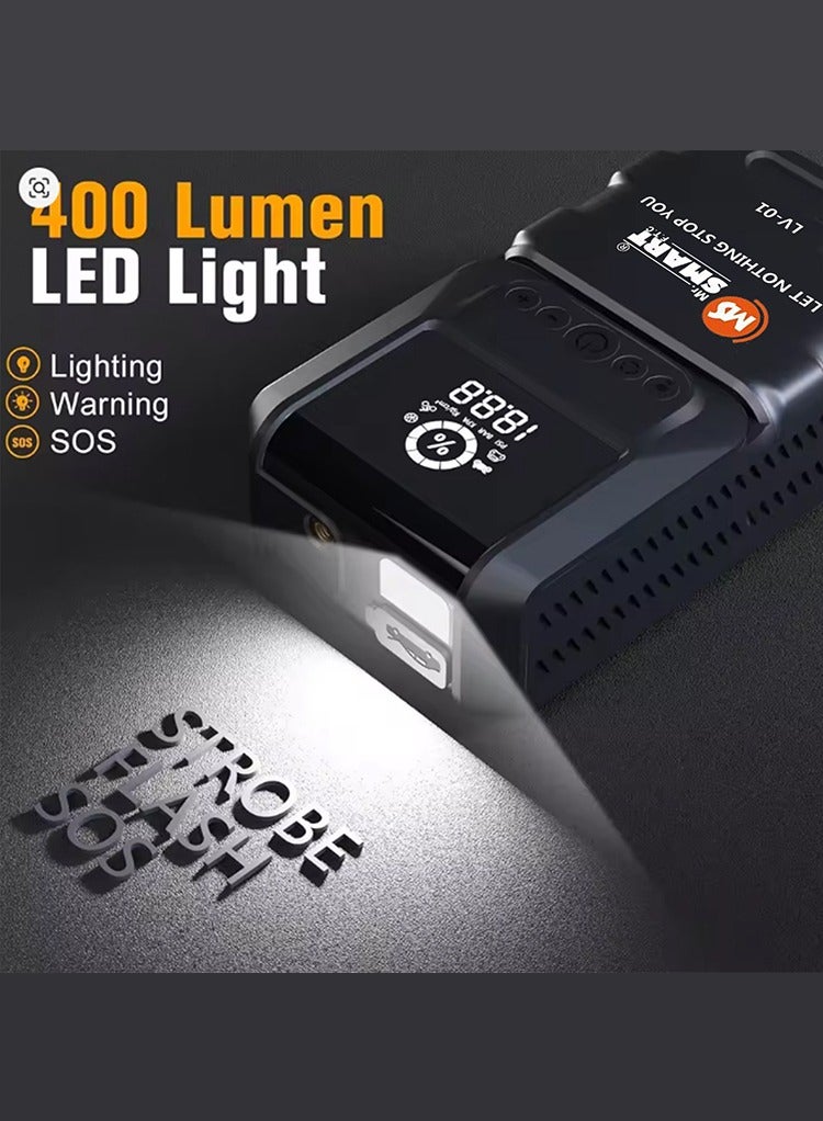 MR.SMART Mr. Smart Car Jump Starter, 10.0L Gas/8.0L Diesel, LCD Display, 60 Starts, Premium Safety Technology - Image 3