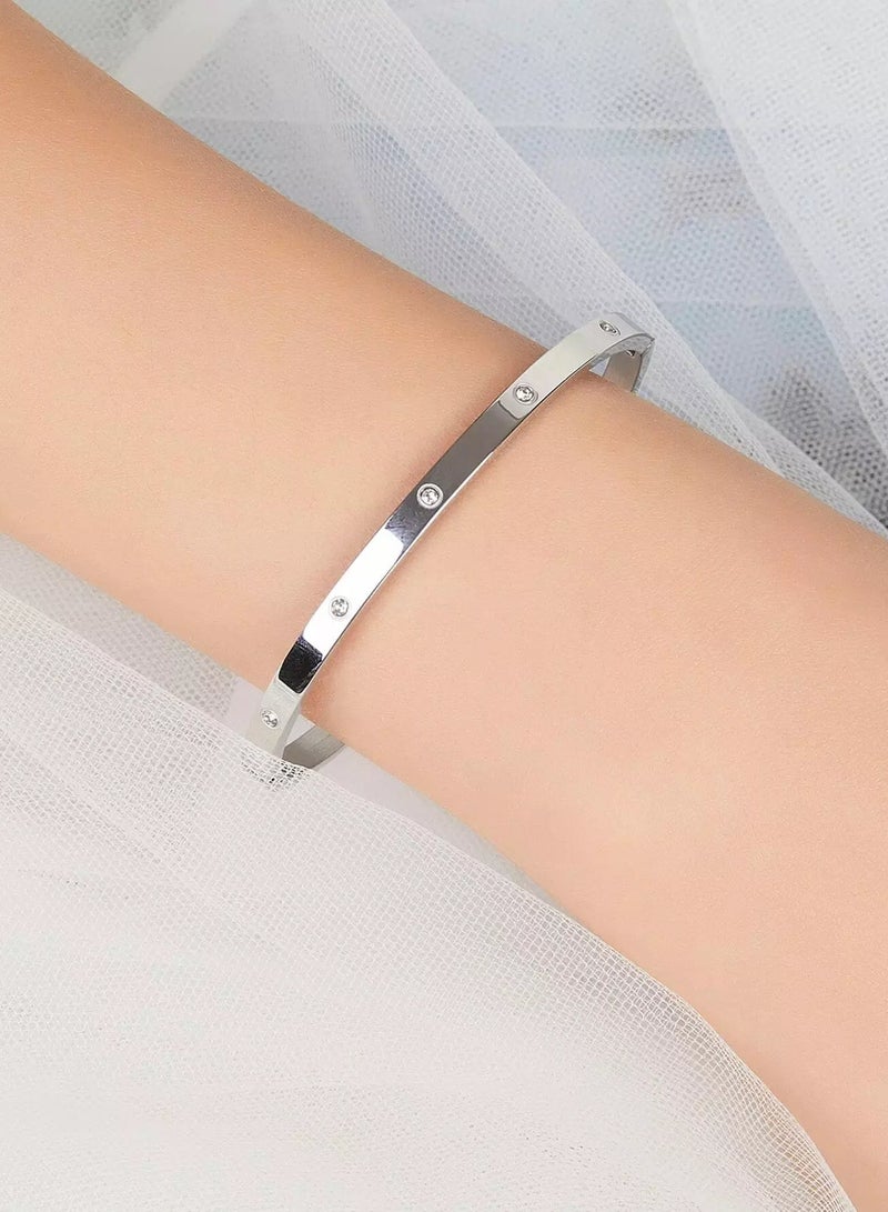 Rhinestone Decor Bangle  - Image 1