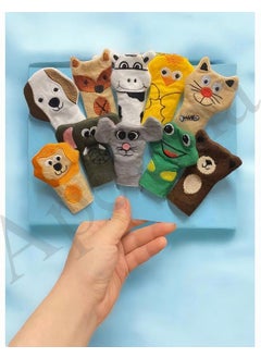 Apexma 10 Piece Animal Finger Puppet Set - Educational 10 Piece Animal Finger Puppet Game Set  - Image 1