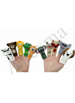 Apexma 10 Piece Animal Finger Puppet Set - Educational 10 Piece Animal Finger Puppet Game Set  - Image 2