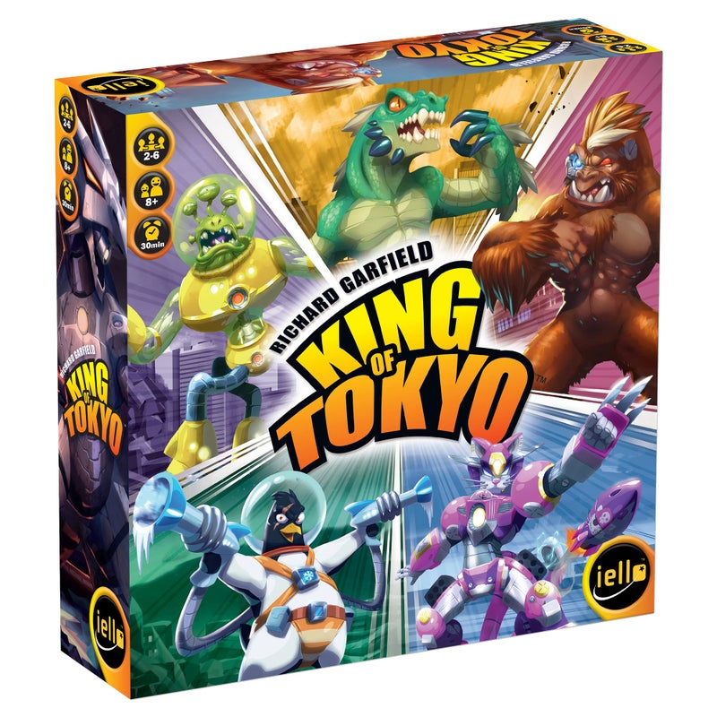 IELLO: King of Tokyo, New Edition, Strategy Board Game, Space Penguin Included in the Box, For 2 to 6 Players, 30 Minute Play Time, For Ages 8 and Up - Image 1