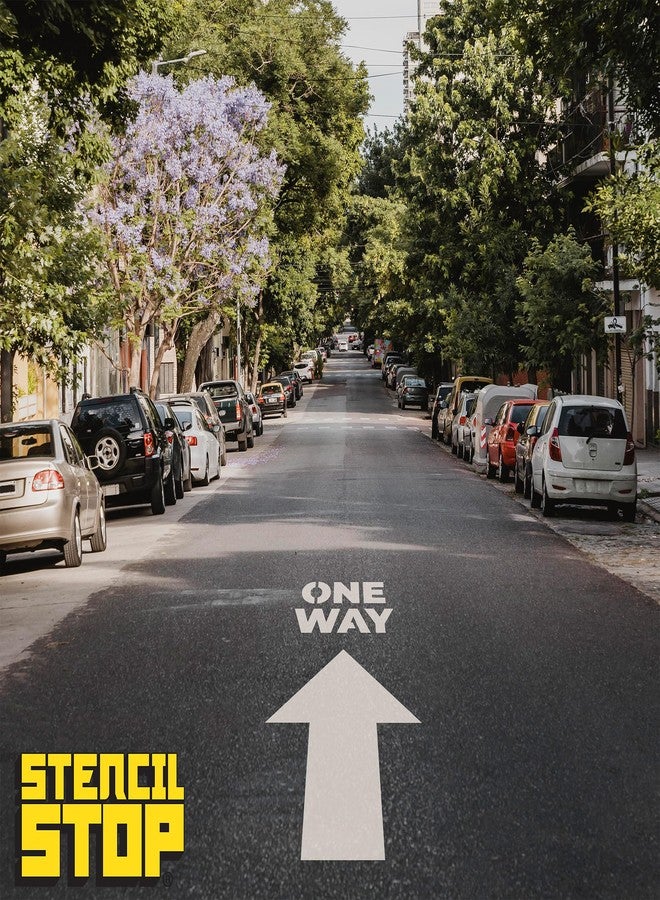 Stencil Stop One Way Directional Flow Signage Stencil - Reusable for DIY Projects, Painting, Drawing, Crafts - 14 Mil Mylar Plastic (6.75 X 12 inches) - Image 3
