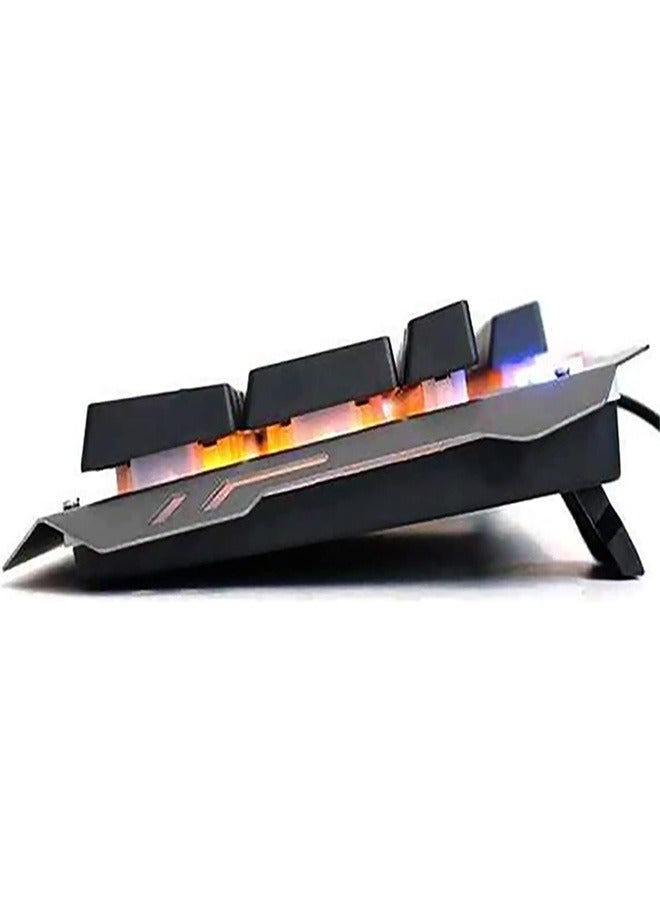 Fire.X FX-2000 Keyboard Gaming 7 Color Mixing light effect RGB 104 Keys Arabic And English - Black
