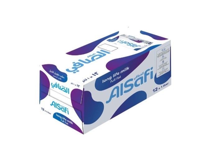 ALSAFI UHT Milk 12x1L Full Fat - Image 1