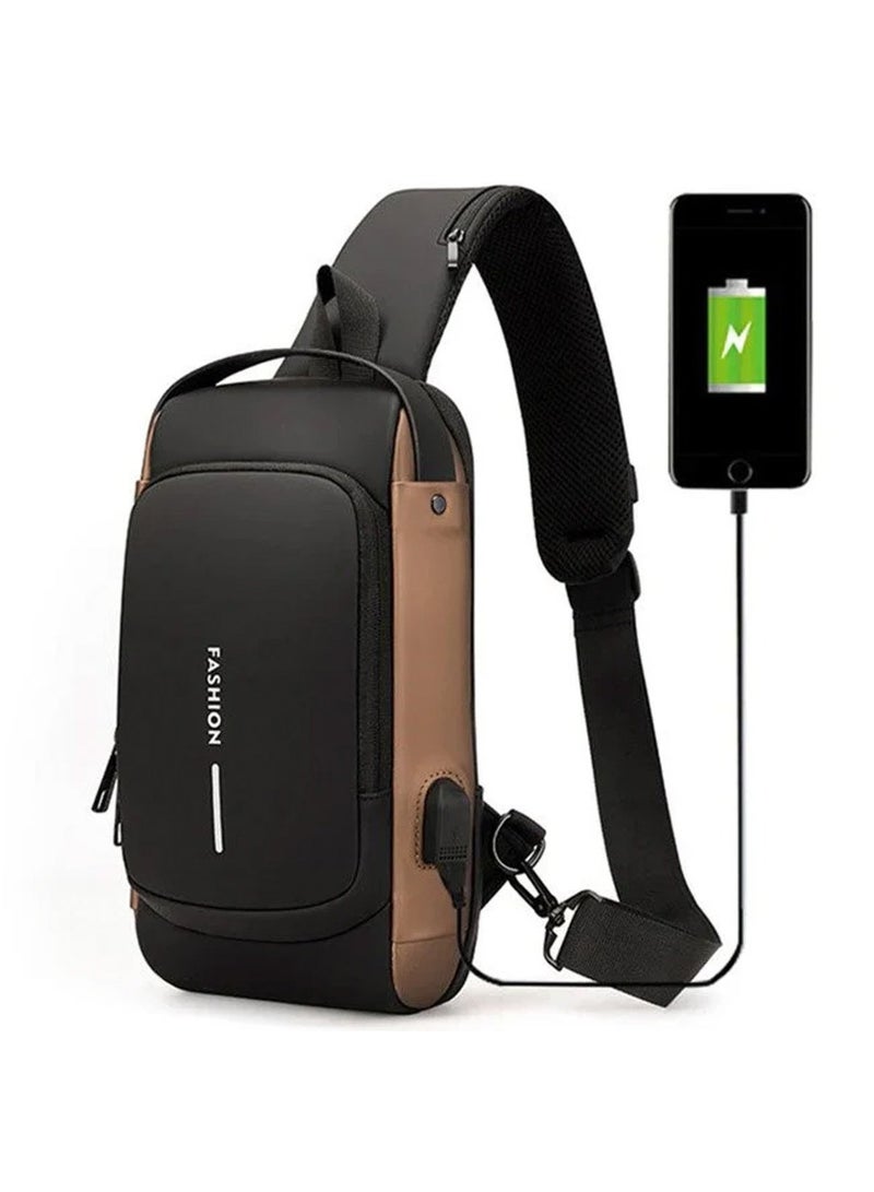 Men’s Waterproof Oxford Chest Bag with Password Lock – High-End Motorcycle, Outdoor, Sports & Casual Crossbody - Image 5