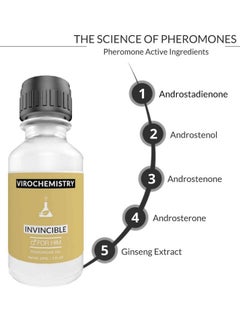 VIROCHEMISTRY Pheromones For Men Pheromone Cologne Oil (Invincible) - Bold, Extra Strength Human Pheromones Formula - 15Ml Concentrate [Human Grade Pheromones To Attract Women]  - Image 2