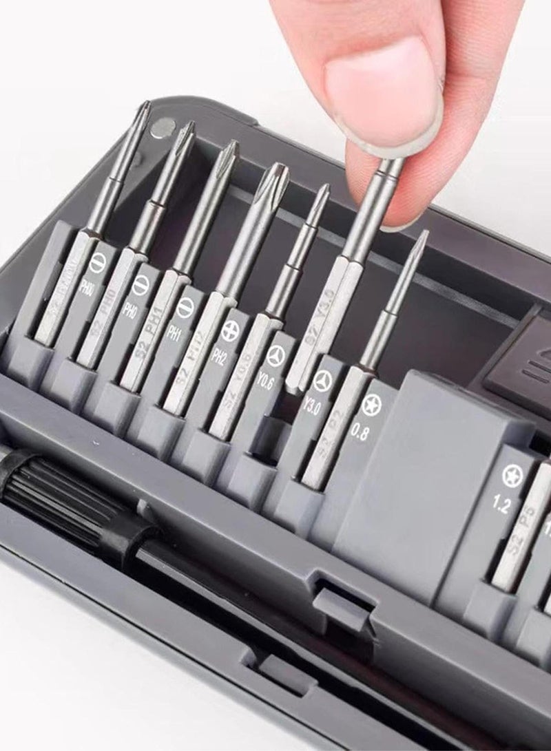 GGOOT Computer Repair Screwdriver Kit, 30-in-1 Precision Multi-Function Hardware Tools, Ratchet Screwdriver Set, Magnetic Repair Tool Kit, Double End Small Screwdriver Set, for Phone, and Small Electronics - Image 4