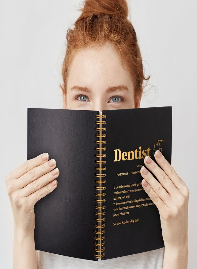 QYUVK Dentist Definition Gold Foil Hardcover 160 Pages Spiral Notebooks, Inspirational Gift for Dentist, Dental Hygienist Appreciation Graduate gifts for men or women, Dental Office Thank You Gift - Image 5