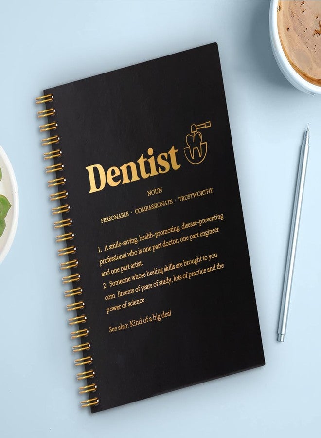 QYUVK Dentist Definition Gold Foil Hardcover 160 Pages Spiral Notebooks, Inspirational Gift for Dentist, Dental Hygienist Appreciation Graduate gifts for men or women, Dental Office Thank You Gift - Image 4