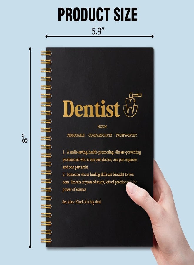 QYUVK Dentist Definition Gold Foil Hardcover 160 Pages Spiral Notebooks, Inspirational Gift for Dentist, Dental Hygienist Appreciation Graduate gifts for men or women, Dental Office Thank You Gift - Image 2