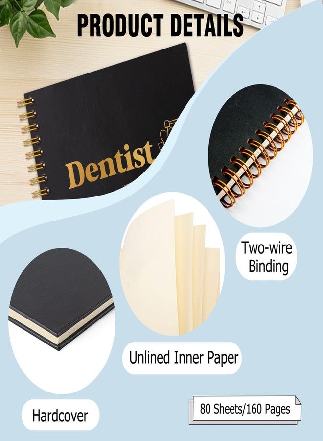 QYUVK Dentist Definition Gold Foil Hardcover 160 Pages Spiral Notebooks, Inspirational Gift for Dentist, Dental Hygienist Appreciation Graduate gifts for men or women, Dental Office Thank You Gift - Image 3