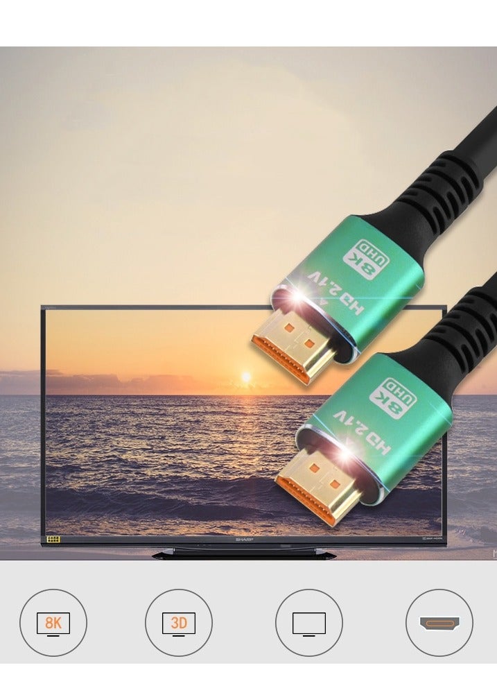 HDMI 2.1 Cable - 8K and 4K - Ultra High Speed HDMI Cord - Suitable for Computer Monitors, Projectors, TV, PS5, Xbox, Switch - Image 2
