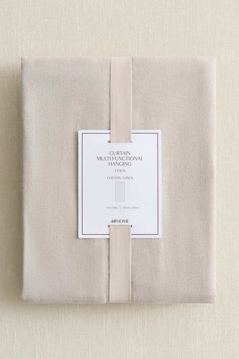 H&M 2-pack linen-blend curtain lengths
