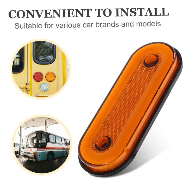 2pcs High Brightness Yellow LED Truck Lights Water Resistant All Weather Easy Installation - Image 4