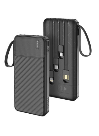 Black - Power Bank 10000mAh - Flashlight
