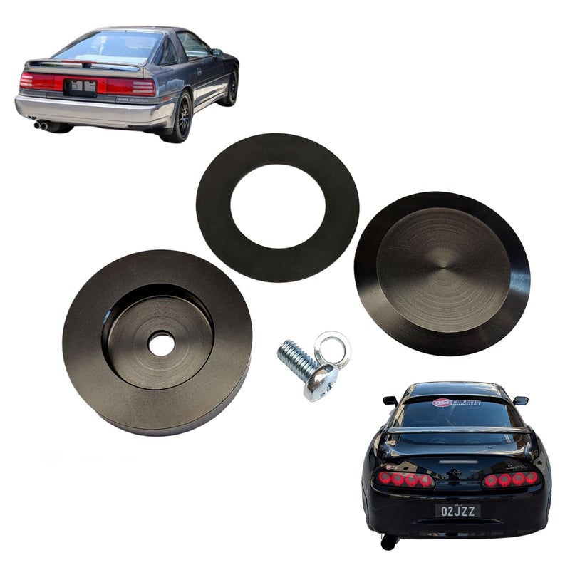 PRO SPEC IMPORTS Billet CNC Aluminum rear wiper delete plug kit for Toyota Supra Mk4 JZA80 Mk3 JZA70 UV resistant hard Anodize II waterproof and dustproof