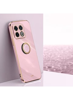 Case Cover For For OnePlus Ace Pro XINLI Straight Edge 6D Electroplate TPU Phone Case with Ring Holder(Cherry Purple)