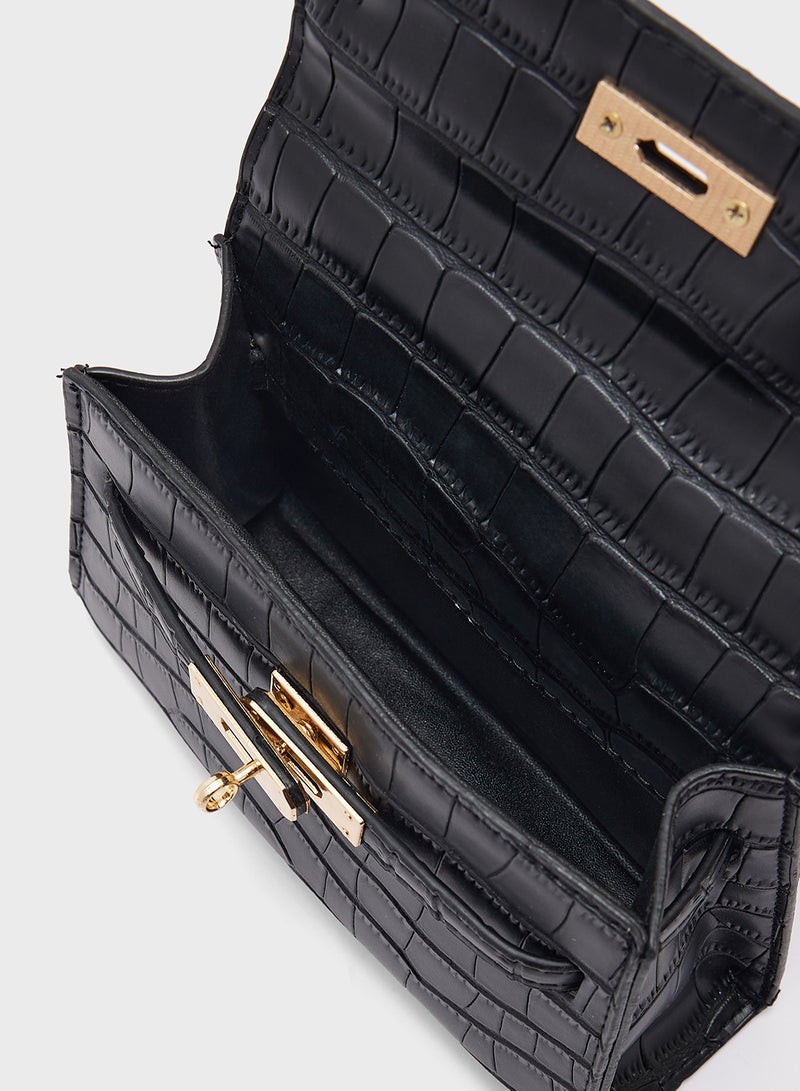 ELLA Croc Small Handbag  - Image 5