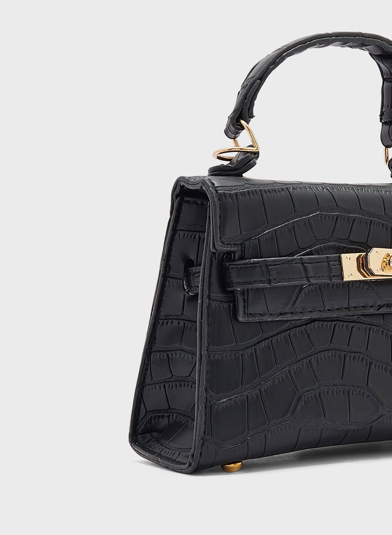 ELLA Croc Small Handbag  - Image 3
