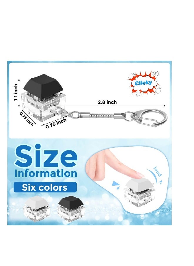 Keyboard Toys, 2 Pcs Fidget Keyboard Keychain, Relief Finger Keyboard Keychain, Exercise Wrist & Stress Relief, for Adult and Children to Pass The Time (White&Black)  - Image 2
