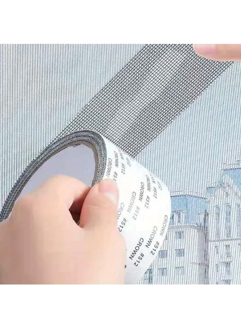 Generic valueable 1 Self-adhesive window screen repair kit, 2 meters x 5 cm - suitable for repairing damaged window screen sections - easy to cut as needed - for use in homes and apartments - helps improve the appearance of the screen - Image 1