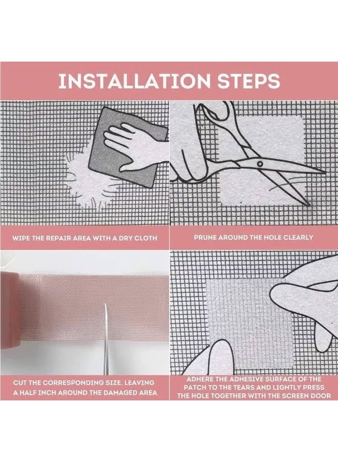Generic valueable 1 Self-adhesive window screen repair kit, 2 meters x 5 cm - suitable for repairing damaged window screen sections - easy to cut as needed - for use in homes and apartments - helps improve the appearance of the screen - Image 5