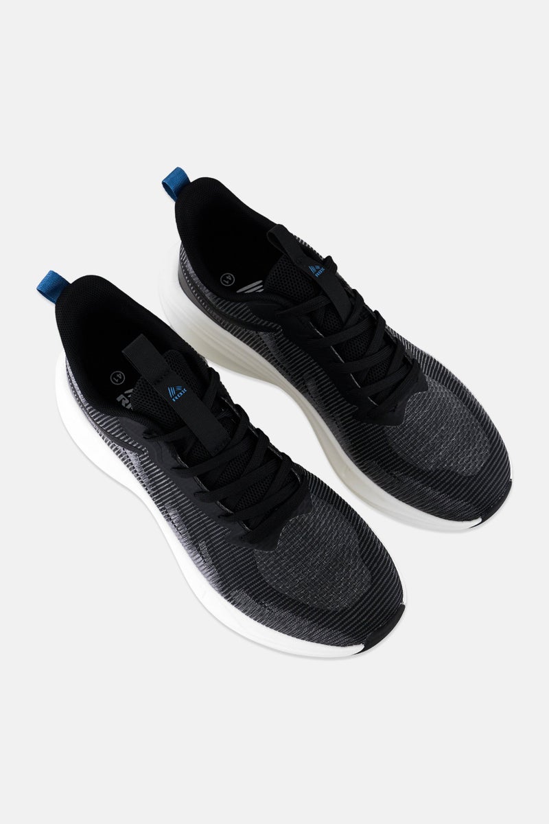 RBX Men Brand Logo Lace Up Training Shoes, Black - Image 4