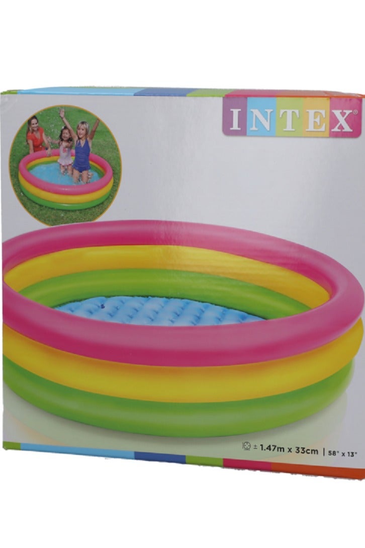 INTEX inflatable three-ring sunset glow kiddie pool - Image 2