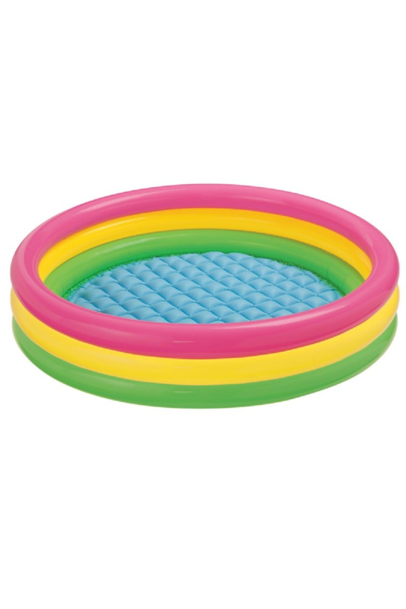 INTEX inflatable three-ring sunset glow kiddie pool - Image 1