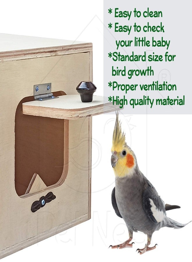 عش طيور PetNest® مع مجثم لطائر الكوكاتيل القياسي (أفقي)، قطعة واحدة - Image 3