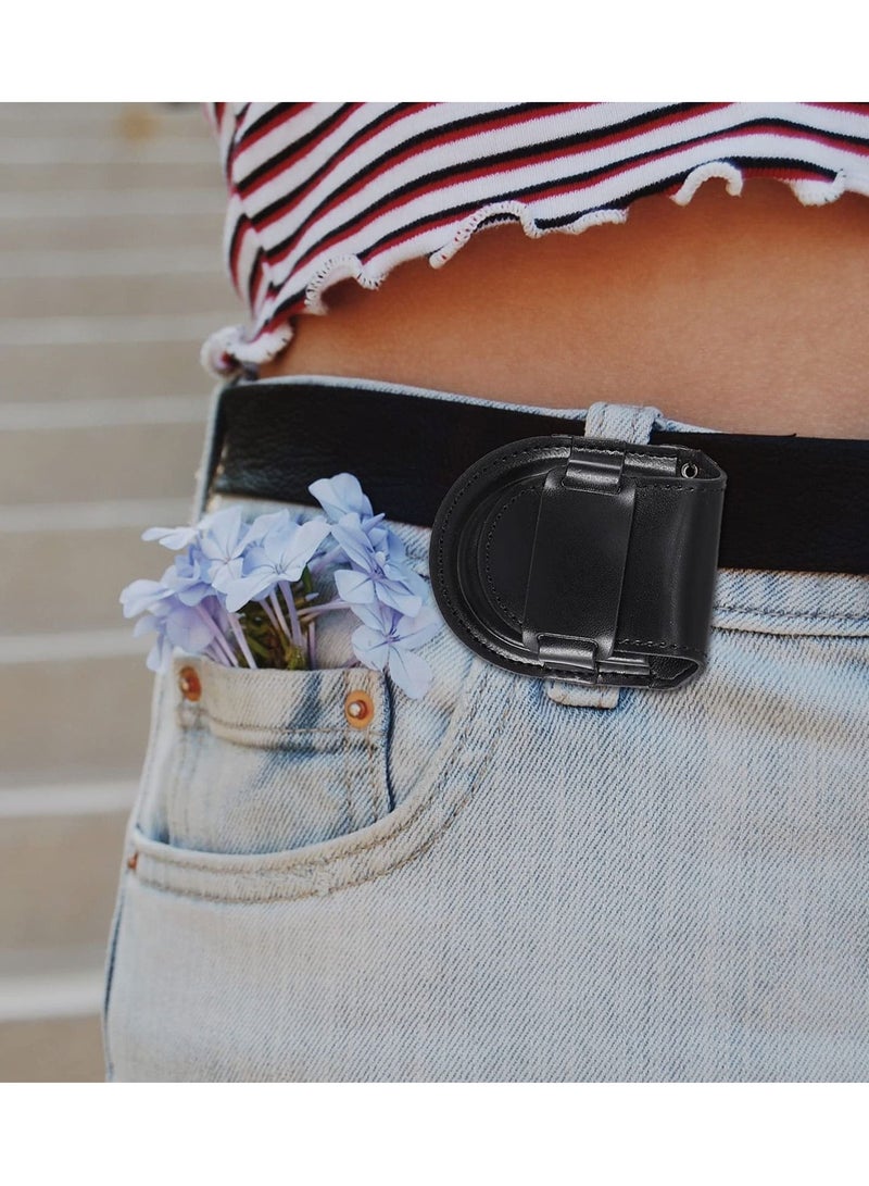 2Pcs Pocket Watch Pouch Leather Case Protector Holder- Waist Bag Storage Accessories - Image 2