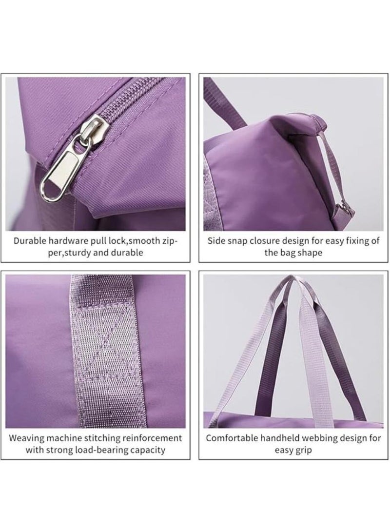 DUNISO Large Capacity Travel Bag With Detachable Universal Wheels, Foldable Luggage Bag, Double Layer Expandable Suitcases Dry Wet Separation Duffle Bag With Wheels (Sky Blue) - Image 3