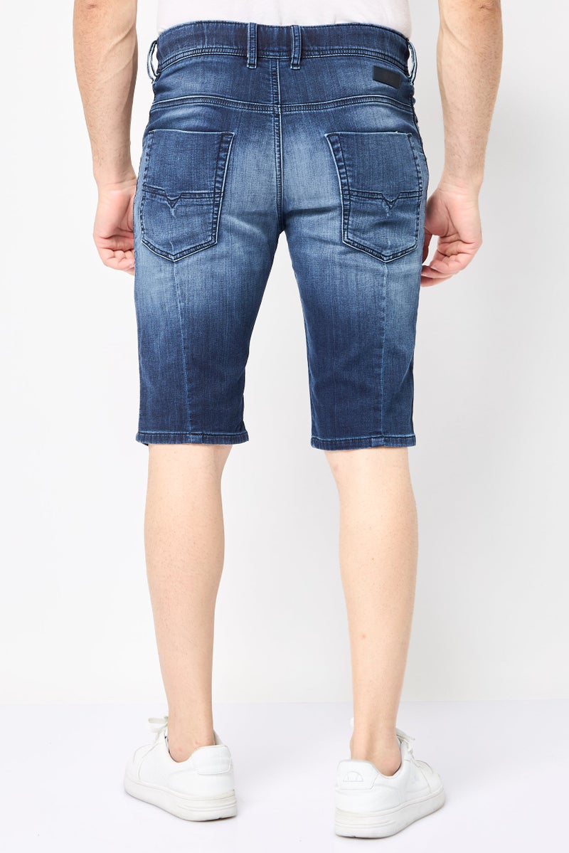 DIESEL شورتات جينز مغسولة للرجال، زرقاء - Image 4