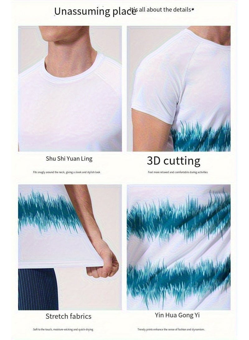 luluesses Men's quick-drying short-sleeved fitness basketball tops  - Image 5