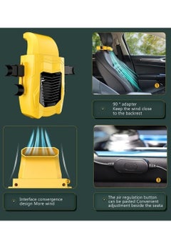 Y&D DMG Car Fan, Seat Back Cooling Fan,USB Portable Fan,Electric Fan with 3 Speed Car,Seat for Front Driver, Passenger  - Image 4