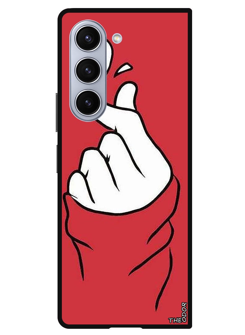 Theodor Protective Case Anti Scratch Shock Proof Bumper Cover For Samsung Galaxy Z Fold 6 Snap Love Red - Image 1